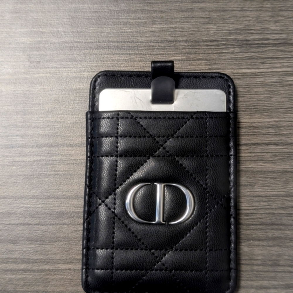 Christian Dior Metal Mirror / Card Holder For Cell Phone New In Box